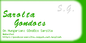 sarolta gondocs business card
