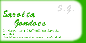 sarolta gondocs business card